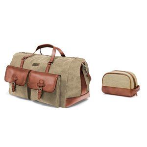 DRAKENSBERG Set Weekender Steve & Toilet Bag Glen Khaki-Beige